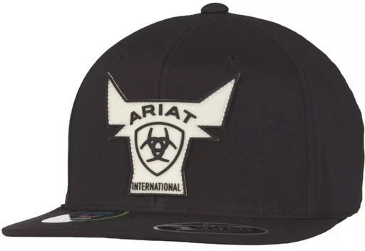 [A300088401] Gorra Ariat Flex Fit 110 Logo Brilla en la Obscuridad Color Negro