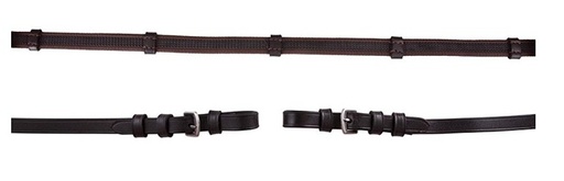 [201109N027830] Riendas Premiere Web Grip Talla Pony Color Café