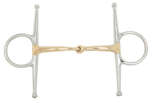 [254022M000125] Filete BR Full Cheeck Soft Contact Articulado Con Bocado de 14 mm de Cuprigan Talla 12.5