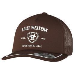 [A300089002] Gorra Ariat Para Hombre Snap Back Foam Front Screen Print Color Café