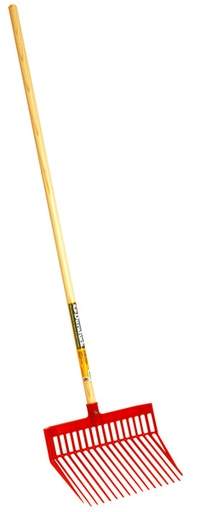 Rastrillo Para Limpieza de Caballerizas Con Palo de Madera