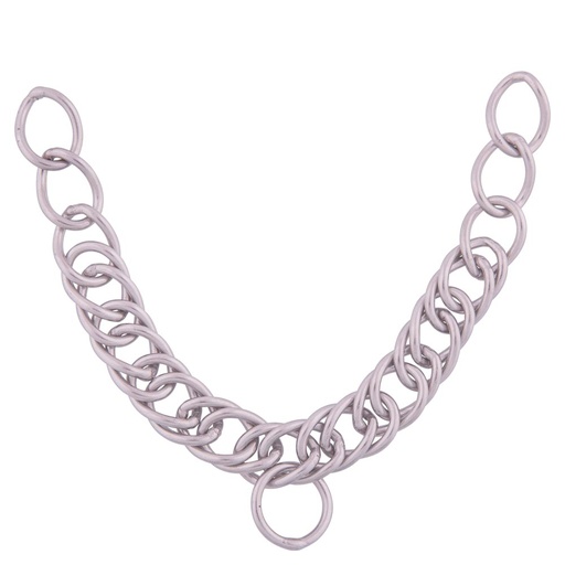 [259950M000000] Barbada Curva BR Fina de Acero Inoxidable de 24 Eslavones 22 cm